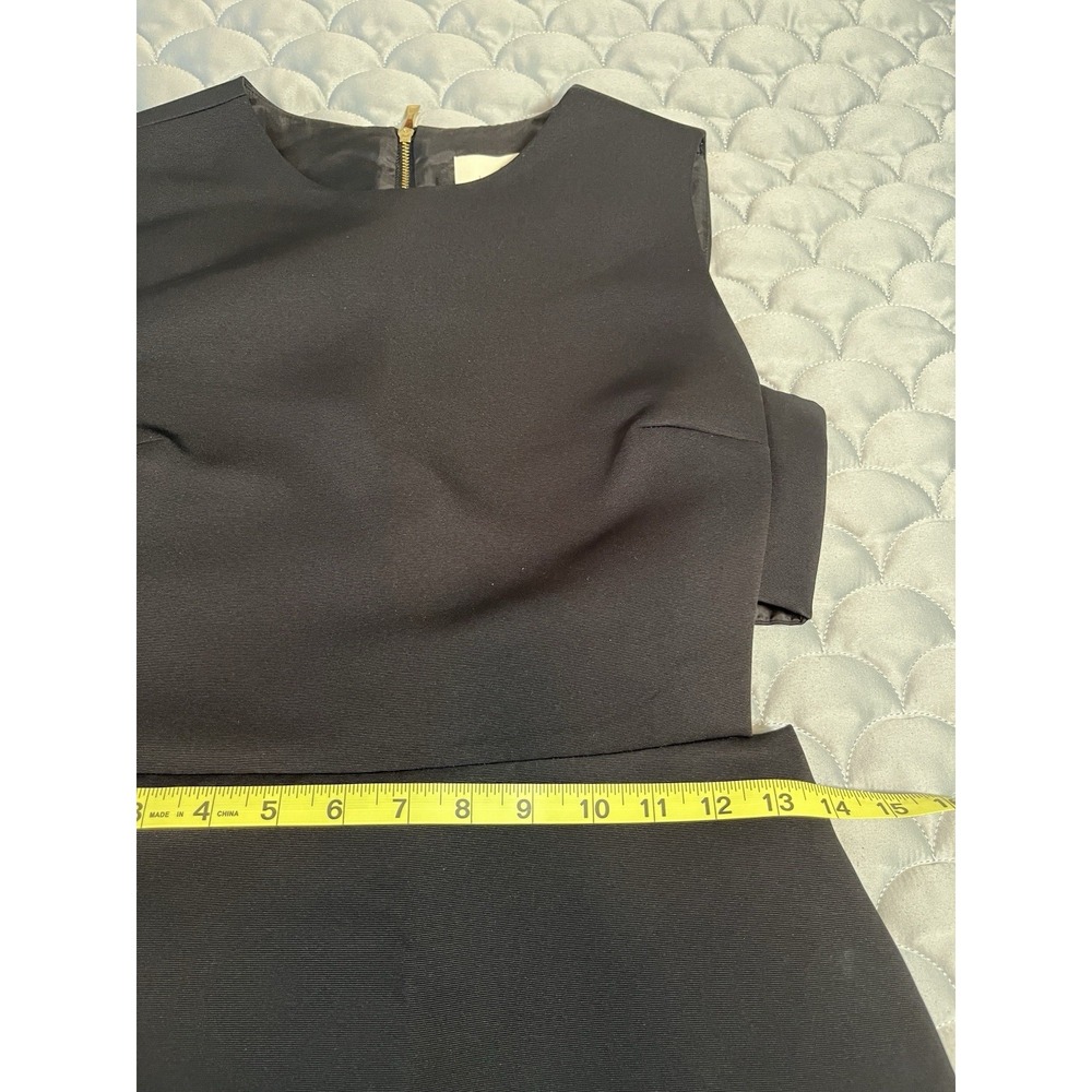 Kate Spade Scuba Cut Out A Line Sleeveless Black Dress Size 2 Edgy Rocker - Picture 4 of 8